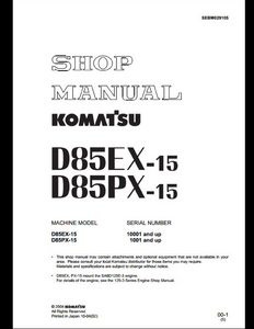 KOMATSU D85EX-15 Bulldozer manual