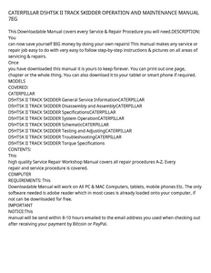 Caterpillar D5HTSK manual