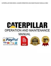 CATERPILLAR 903B WHEEL LOADER OPERATION AND MAINTENANCE MANUAL W8D preview