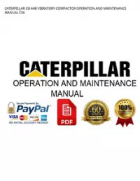 CATERPILLAR CB-64B VIBRATORY COMPACTOR OPERATION AND MAINTENANCE MANUAL C56 preview