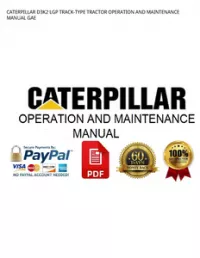 CATERPILLAR D3K2 LGP TRACK-TYPE TRACTOR OPERATION AND MAINTENANCE MANUAL GAE preview