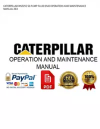 CATERPILLAR WSF255 SS PUMP FLUID END OPERATION AND MAINTENANCE MANUAL AE4 preview