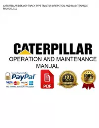 CATERPILLAR D3K LGP TRACK-TYPE TRACTOR OPERATION AND MAINTENANCE MANUAL LLL preview