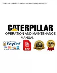 CATERPILLAR 953 RIPPER OPERATION AND MAINTENANCE MANUAL 73Y preview
