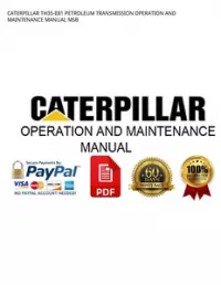 CATERPILLAR TH35-E81 PETROLEUM TRANSMISSION OPERATION AND MAINTENANCE MANUAL MSB preview