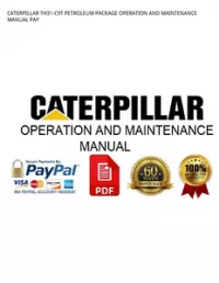 CATERPILLAR TH31-C9T PETROLEUM PACKAGE OPERATION AND MAINTENANCE MANUAL PAY preview