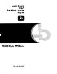 John Deere 710C Backhoe Loader Technical Repair Service Manual -TM1451 preview
