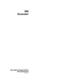 John Deere 990 Excavator Technical Repair Service Manual -TM1230 preview