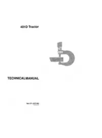 John Deere 401D Tractor Technical Repair Service Manual -TM1271 preview