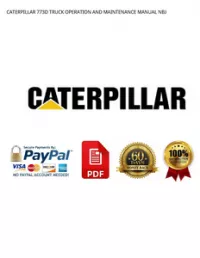 CATERPILLAR 773D TRUCK OPERATION AND MAINTENANCE MANUAL NBJ preview