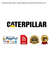 CATERPILLAR 966C WHEEL LOADER OPERATION AND MAINTENANCE MANUAL 76J preview