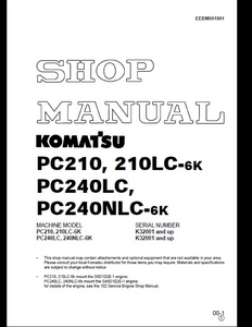 KOMATSU PC210 Hydraulic Excavator manual