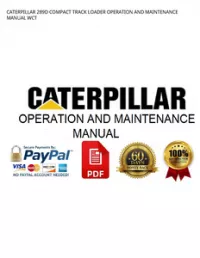 CATERPILLAR 289D COMPACT TRACK LOADER OPERATION AND MAINTENANCE MANUAL WCT preview