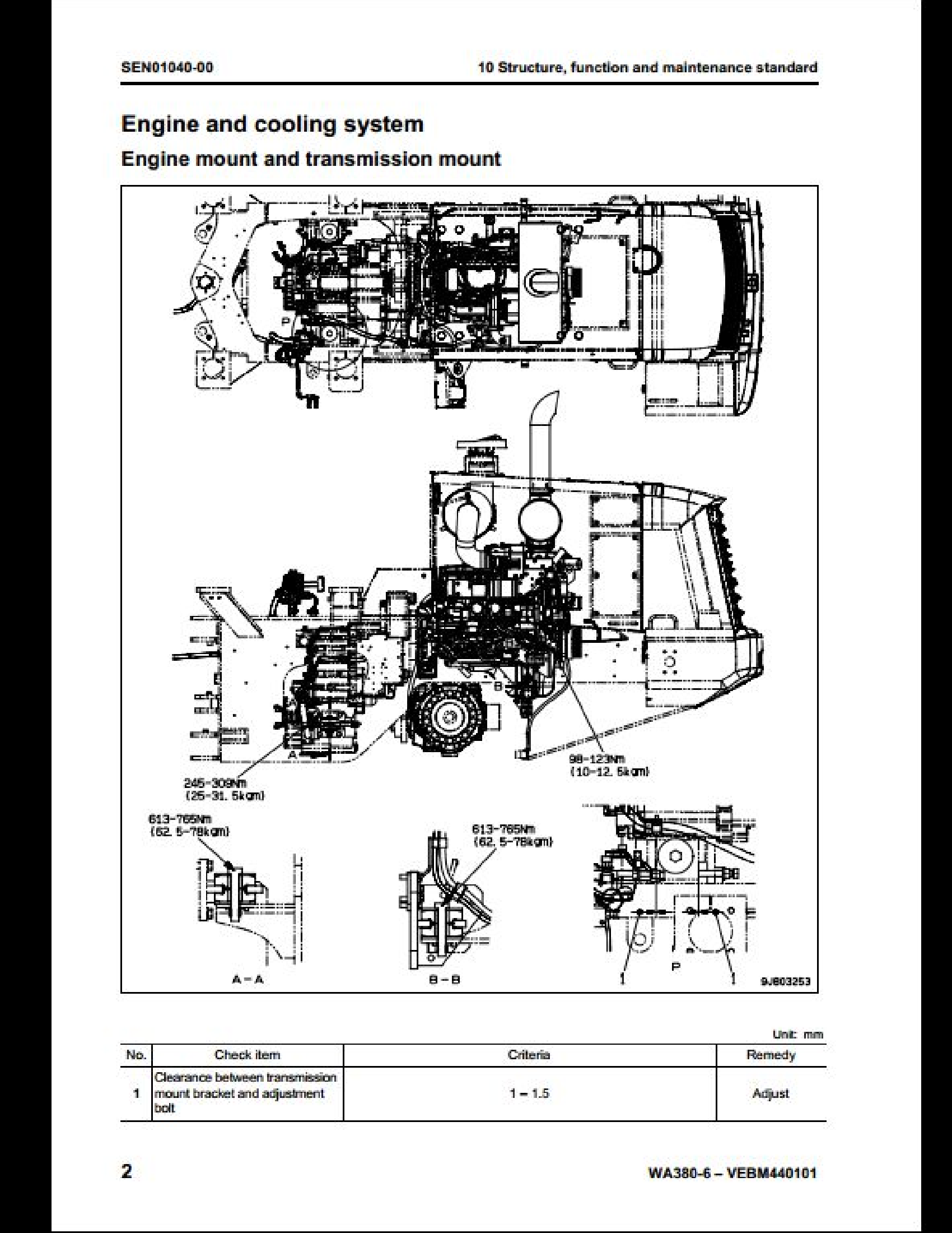 KOMATSU WA380-6 Wheel Loader manual