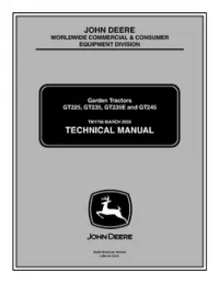 John Deere GT225 GT235 GT235E and GT245 Garden Tractors Technical Repair Service Manual -TM1756 preview