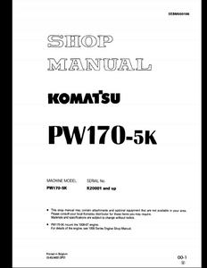 KOMATSU PW170-5K Wheeled Excavators manual