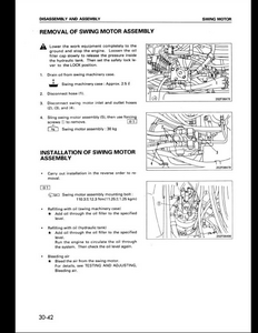 KOMATSU PW130-6K Wheeled Excavators manual pdf