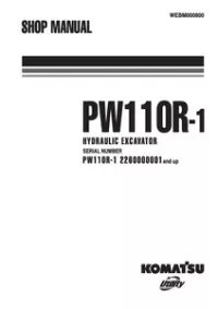 KOMATSU PW110R-1 Wheeled Excavators Service Repair Workshop Manual preview