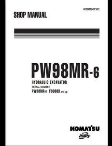 KOMATSU PW98MR-6 Hydraulic Excavator manual