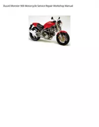 Ducati Monster 900 Motorcycle Service Repair Workshop Manual preview