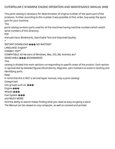Caterpillar C18 manual