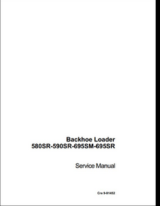 Case/Case IH 580SR Backhoe Loaders manual