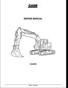 Case/Case IH CX225SR Crawler Excavators service manual