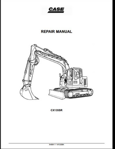 Case/Case IH CX135SR Crawler Excavators service manual