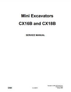Case/Case IH CX16B  Mini Excavators manual