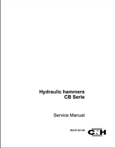 Case/Case IH CB Serie Hydraulic hammers Rockbreakers manual