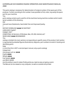 Caterpillar 3618 manual