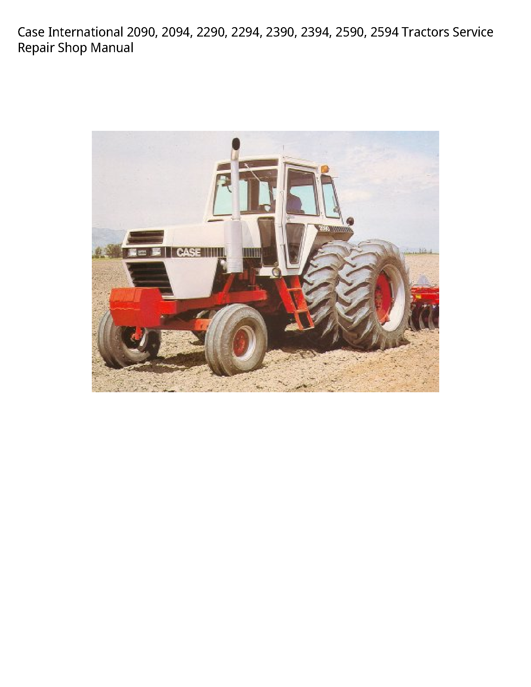 Case/Case IH 2090 International Tractors manual