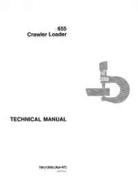 John Deere 655 Crawler Loader Technical Repair Service Manual -TM1250 preview