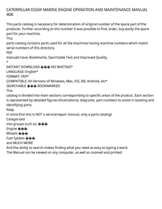 Caterpillar D326F manual