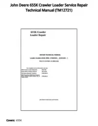 John Deere 655K Crawler Loader Service Repair Technical Manual - TM12721 preview
