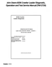 John Deere 655K Crawler Loader Diagnostic  Operation and Test Service Manual - TM12720 preview