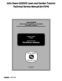 John Deere GX355D Lawn and Garden Tractors Technical Service Manual - tm1974 preview