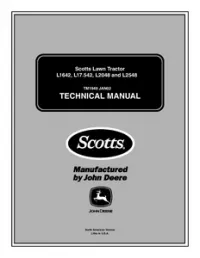 Scotts L1642  L17.542  L2048  L2548 Lawn Tractors (by John Deere) Technical Service Manual - tm1949 preview