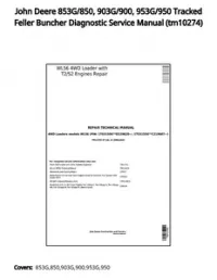 John Deere 853G/850  903G/900  953G/950 Tracked Feller Buncher Diagnostic Service Manual - tm10274 preview