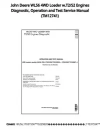 John Deere WL56 4WD Loader w.T2/S2 Engines Diagnostic  Operation and Test Service Manual - TM12741 preview