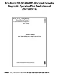 John Deere 26G (SN.2060001-) Compact Excavator Diagnostic  Operation&Test Service Manual - TM13323X19 preview