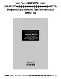 John Deere 824K 4WD Loader (SN.641970664578) Diagnostic Operation and Test Service Manual - TM12113 preview