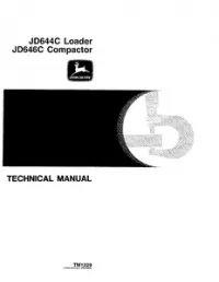 John Deere JD644C Loaderand JD646C Compactor Technical Repair Service Manual -TM1229 preview
