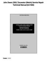 John Deere 230LC Excavator (Metric) Service Repair Technical Manual - tm1666 preview