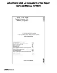John Deere 690E LC Excavator Service Repair Technical Manual - tm1509 preview