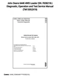 John Deere 644K 4WD Loader (SN. F658218-) Diagnostic  Operation and Test Service Manual - TM13052X19 preview