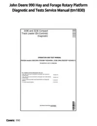 John Deere 990 Hay and Forage Rotary Platform Diagnotic and Tests Service Manual - tm1830 preview