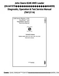 John Deere 824K 4WD Loader (SN.641970664099) Diagnostic  Operation & Test Service Manual - TM12114 preview