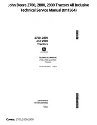 John Deere 2700  2800  2900 Tractors All Inclusive Technical Service Manual - tm1564 preview