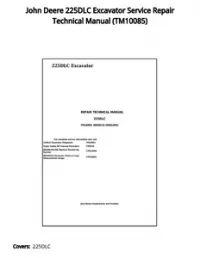 John Deere 225DLC Excavator Service Repair Technical Manual - TM10085 preview